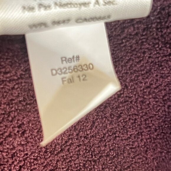 Eddie Bauer Women's Burgundy Fleece Vest Toggle-Zip Closure Ribbed Trim XS - Picture 9 of 12